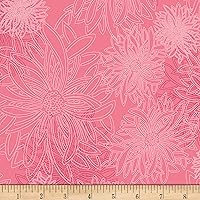 Vista 4 de Art Gallery Fabrics Galería de Arte Elementos Florales Tela Haze Azul Aqua