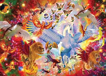 Toynk Yeti kinler ve  ocuklar i in Efsanevi Menagerie Fantastik Yapboz | Zor 1000 Par a Yapboz Oyunca  | E lenceli Karantina Hediyeleri | Oyun Gecesi i in Etkile imli Zeka Tan t c  | 28 x 20  n
