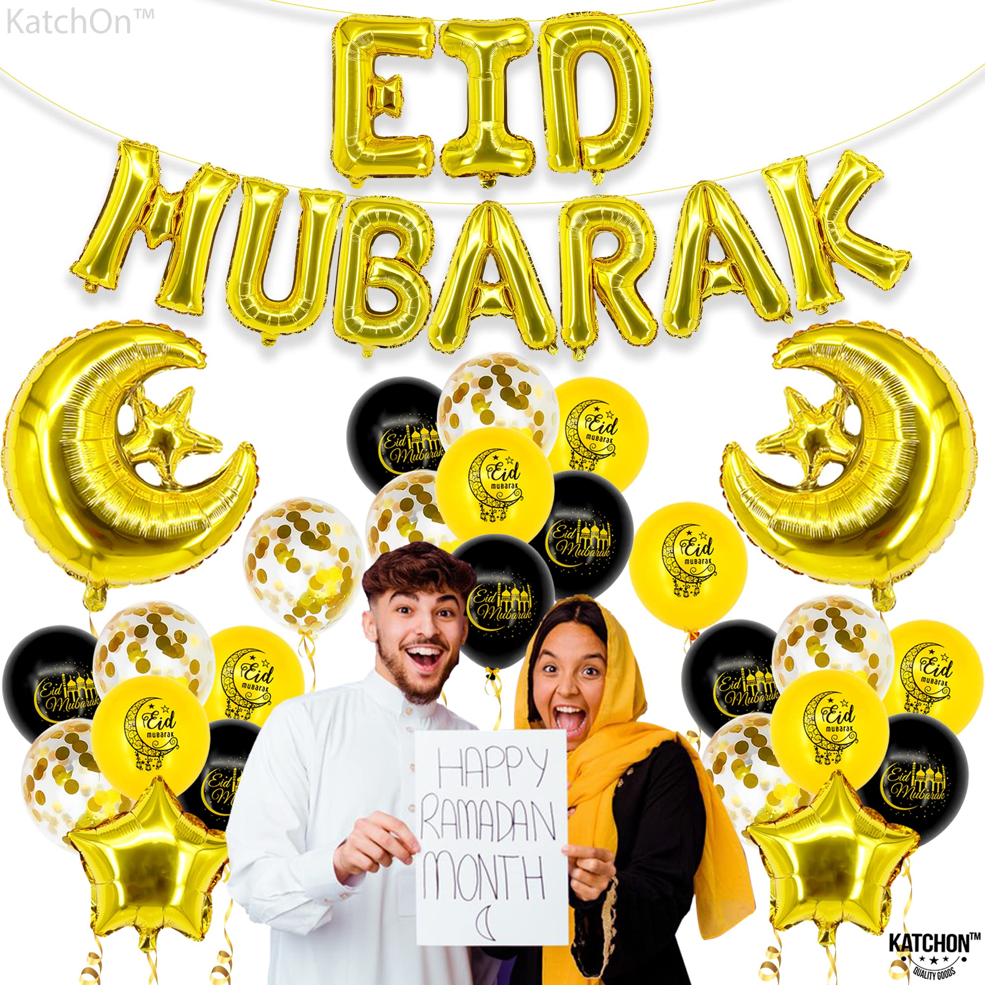 Buy 28 Pieces, Eid Mubarak Balloons Banner Eid Decorations for Home