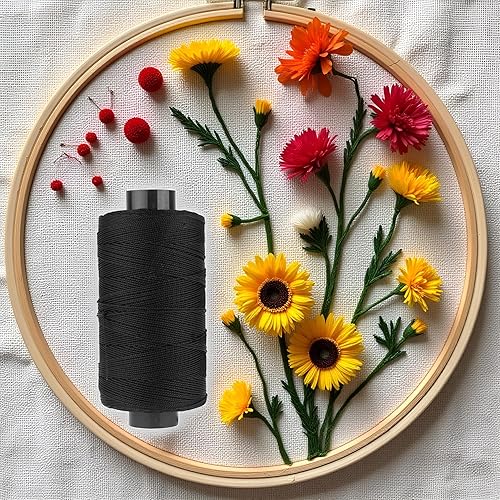 Miniatura 2 de Cuerda de cuerda de nylon trenzado negro para jardinería marcado proyectos de bricolaje artesanía mampostería