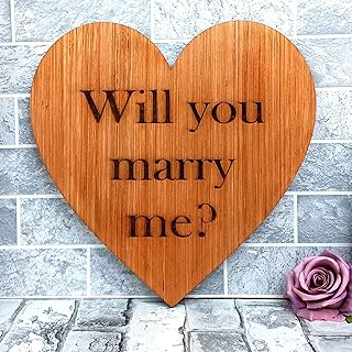 MadeAt94 Personalised Proposal Ideas Chopping Board Engagement Sign Will You Marry Me?