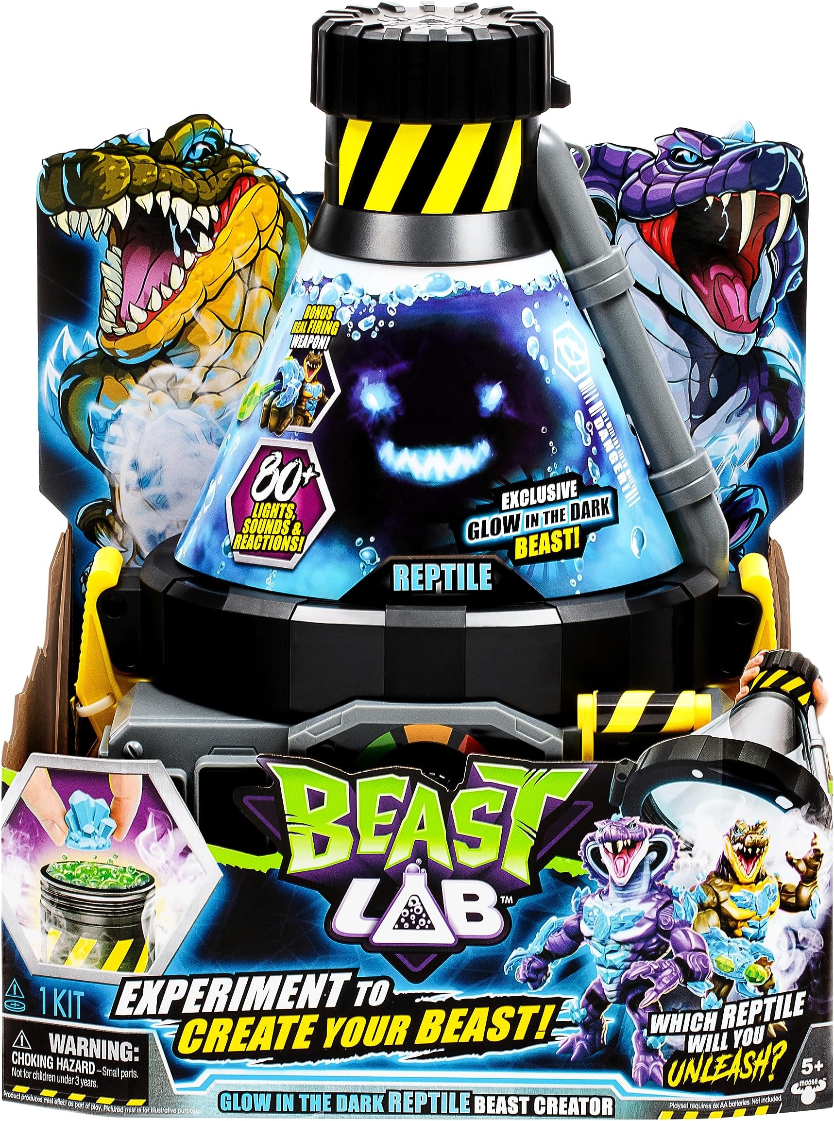 Beast Lab – Reptile Beast Creator. Add Ingredients & Follow The Experiment's Steps to Create Your Beast! with Real Bio Mist & 80+ Lights, Sounds and Reactions – Reptile Style May Vary