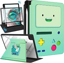 Besoar Cute Case for Samsung Tab A8 for Girls Kids Girly - Women Cartoon Kawaii Design Covers, 360 Rotating Folio Stand with Pencil Holder, Green