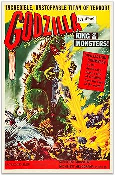 Amazon.co.jp: ゴジラ ビンテージ映画ポスタープリント - 1セット(11