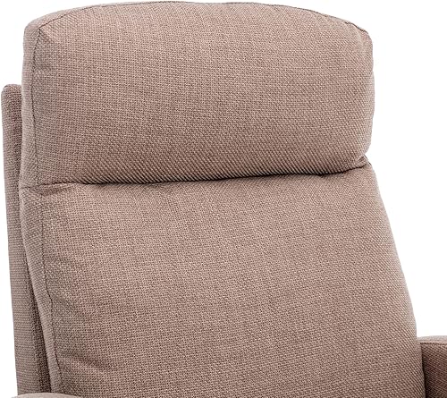 Miniatura 17 de HomSof Mecedora para guardería de poliéster beige silla moderna para sala de estar y dormitorio Poliéster beige,Poliéster Camel