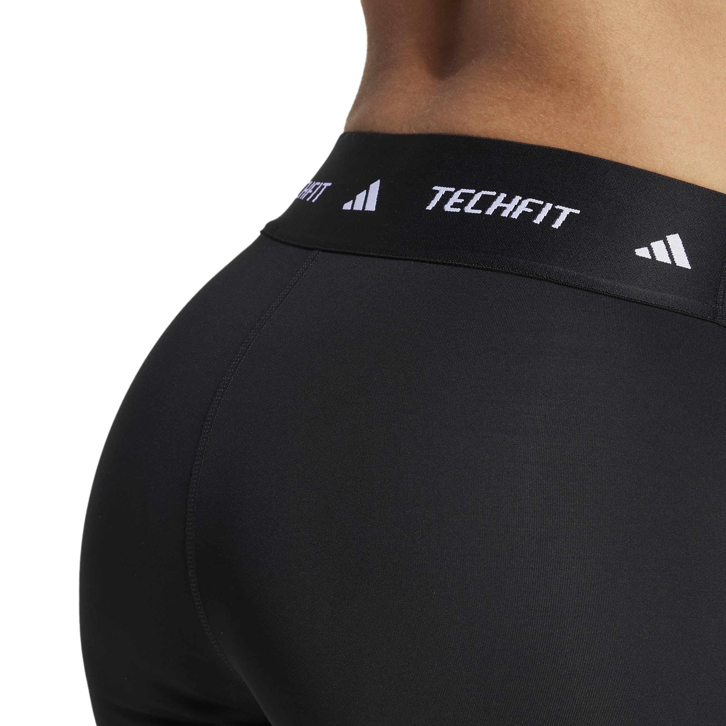 adidas Femme Techfit Stay In Play Short Leggings Tights, Black, S 4 inch