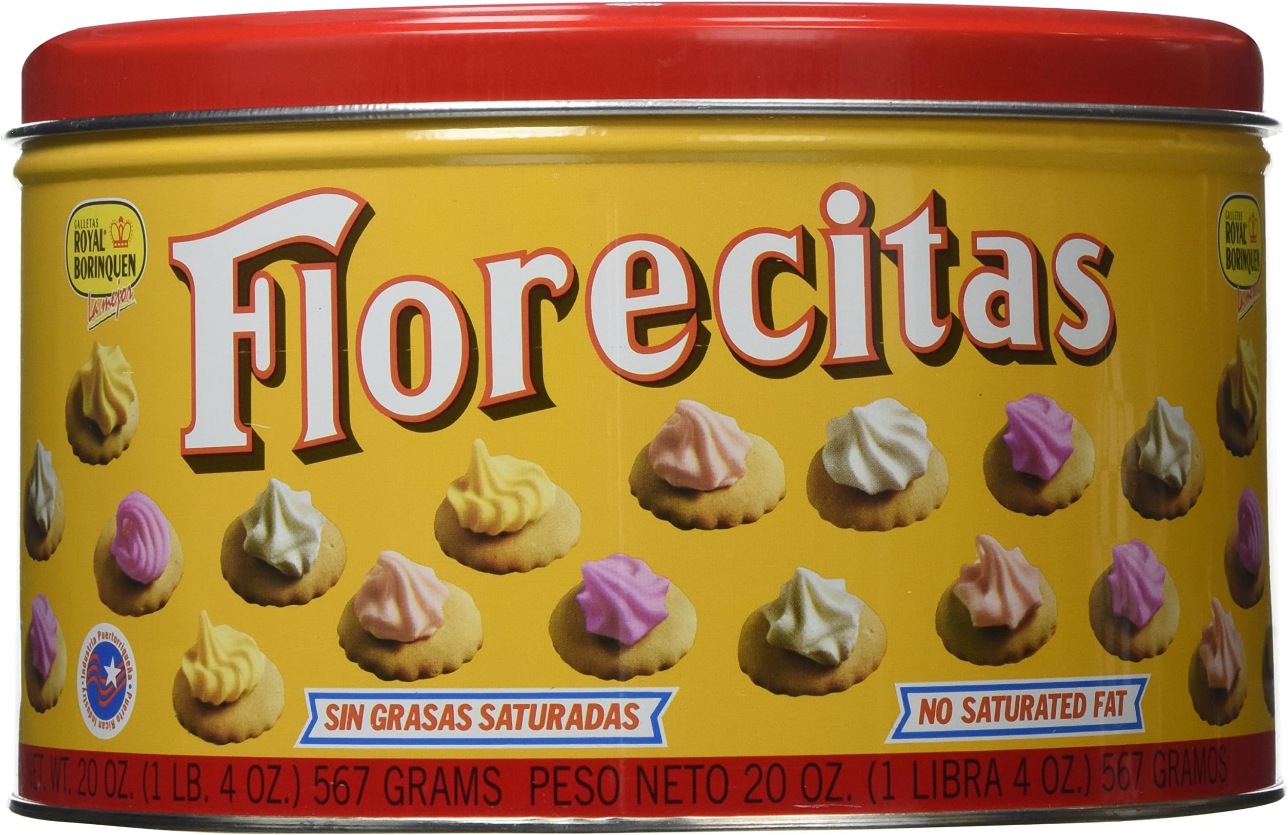 2 set - Florecitas Iced Gems Cookies By Royal Borinquen 20 oz