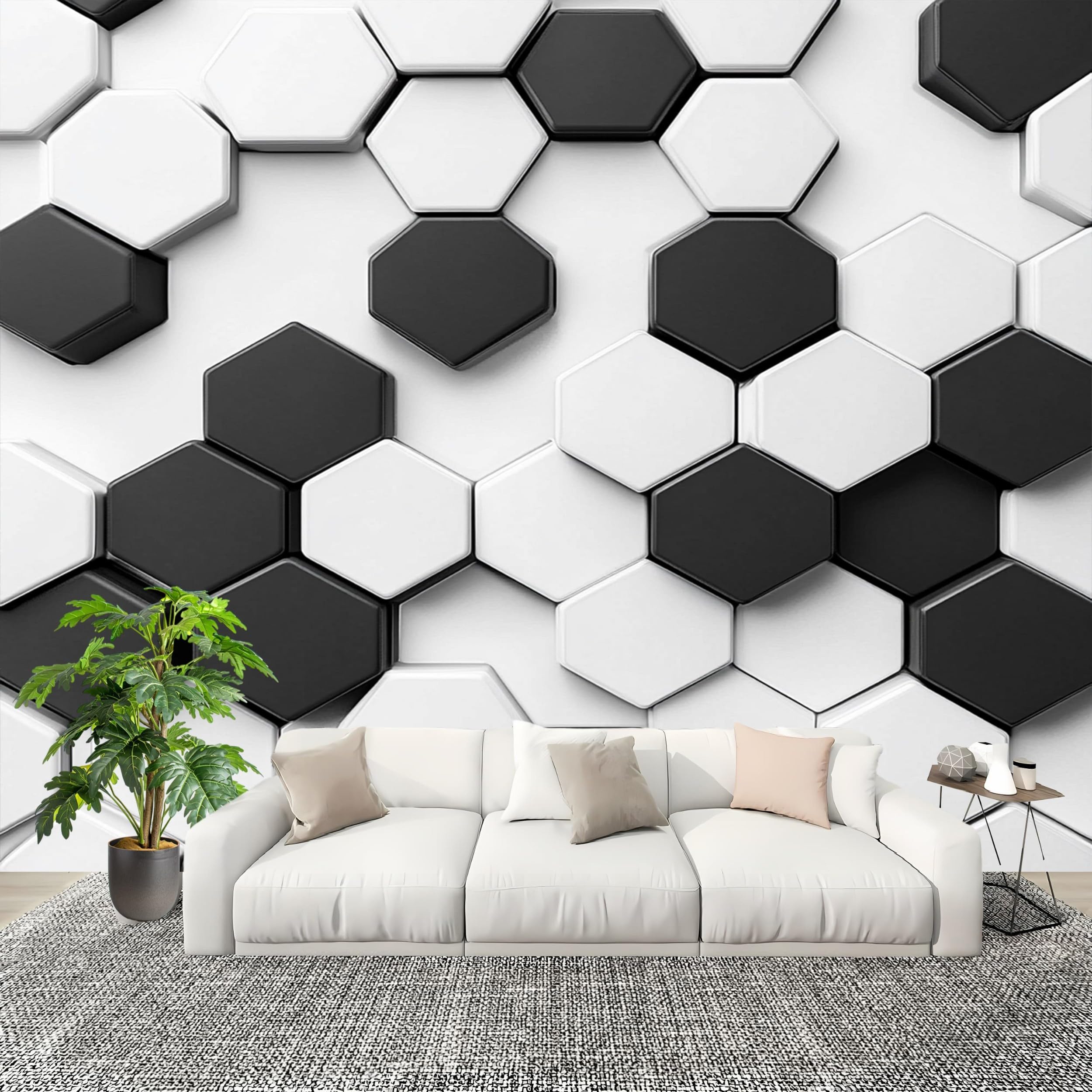 Wodoodporna tapeta 3D mural 400 x 280 cm 3D geometryczny plaster miodu dekoracja domu zdejmowana fototapeta biała HD nietkane murale bezszwowe łączenie ochrona przed promieniowaniem UV naklejki