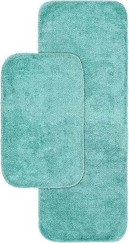 Miniatura 144 de Garland Rug 2 alfombras de baño tradicionales de nailon lavables de espuma marina (17 x 24 pulgadas, 21 x 34 pulgadas), suaves, absorbentes y Espuma