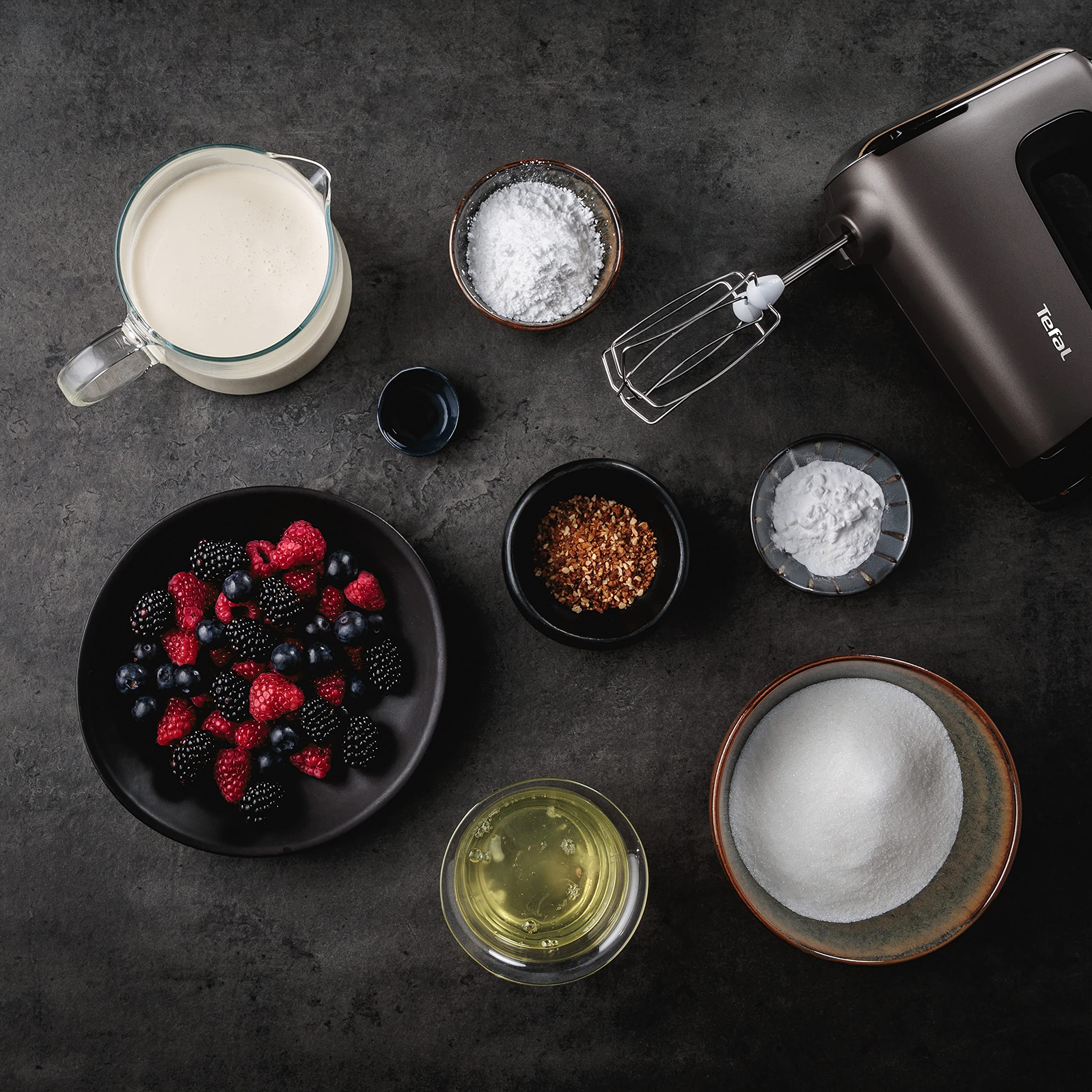 Tefal HT650T Powermix Silence Batteur à main, puissant et silencieux, 600W, vitesse variable et fonction turbo