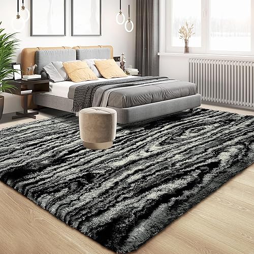 Miniatura 208 de Tepook - Alfombra súper suave y peluda para dormitorio, alfombras modernas peludas para niños para sala de estar, alfombra de felpa