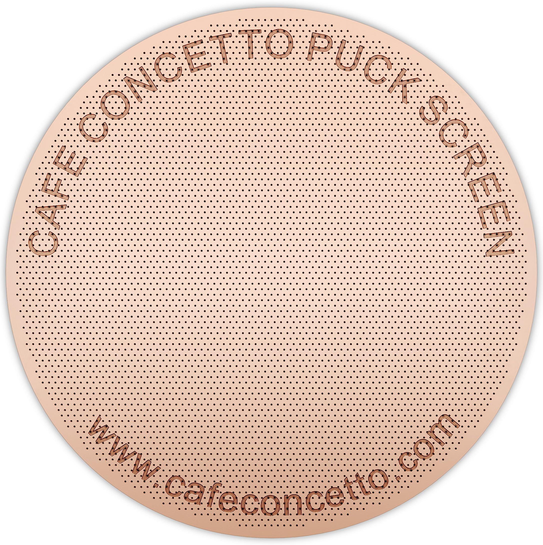 Espresso Puck Screen 58.5mm – Premium – Titanium Coated – Ultra-Thin Precision Screen for 58mm Portafilter Baskets – Even Extraction, Reduced Channeling (Rose Gold, Metal)