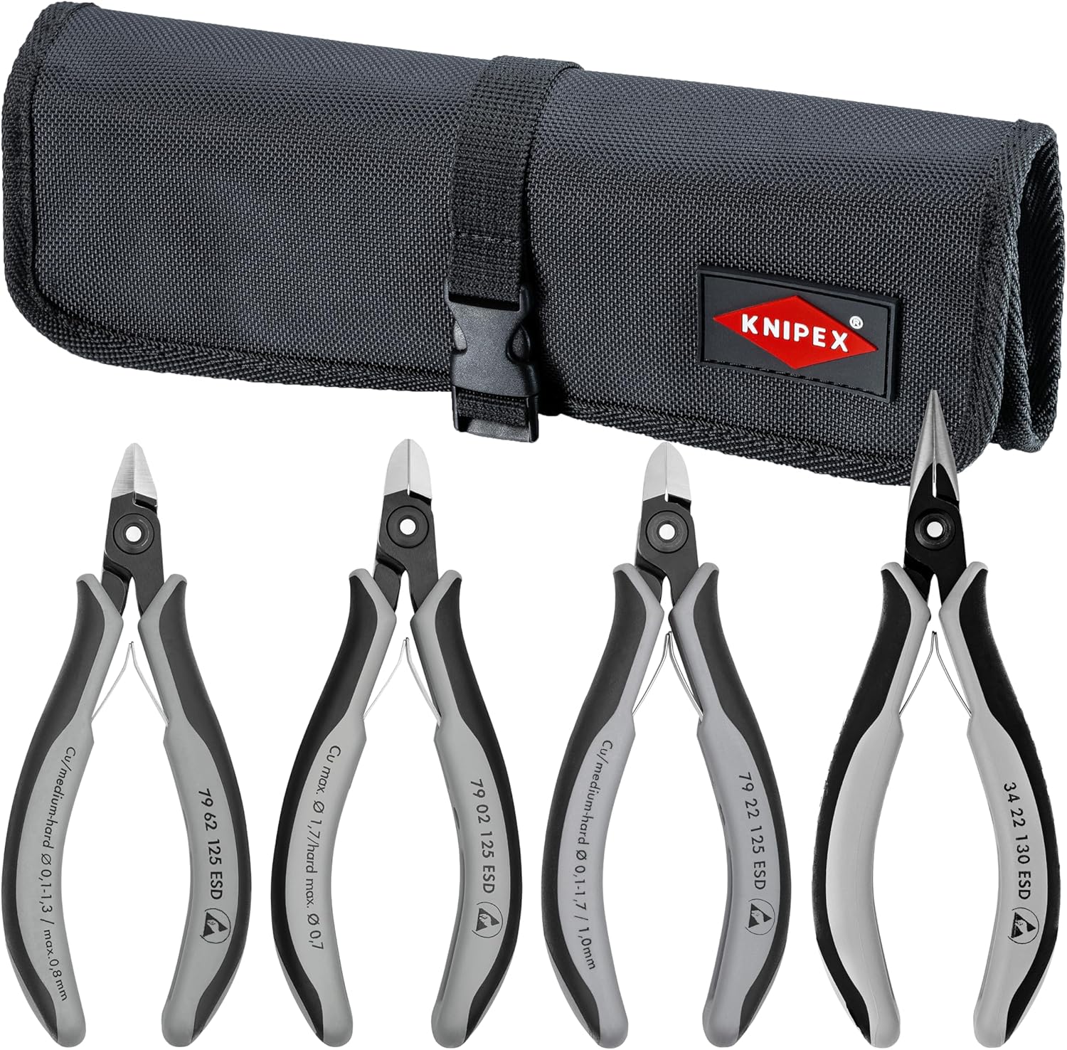 Knipex Tools 9K 00 80 10 US Electronic Pliers Set (4 Piece)
