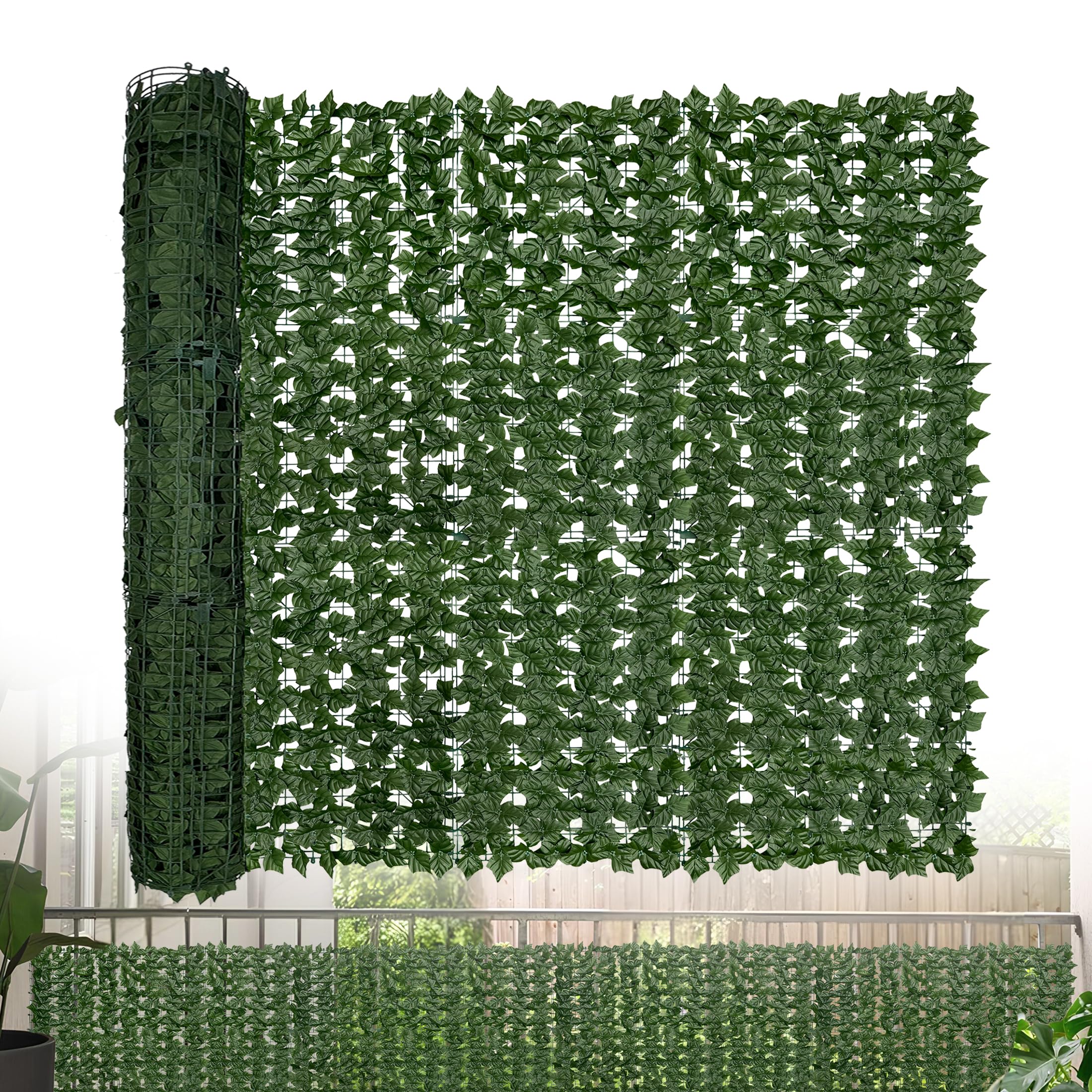 Photo 1 of DOPGIB Artificial Ivy Plants Privacy Fence Screen: 60" x 200" (84 Sqft)