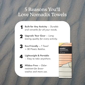 Nomadix Original Towel - National Parks- Perfect for Beach, Pool, Travel, Camping, Yoga - Made with Recycled Materials - Super Absorbent - Sand Resistant