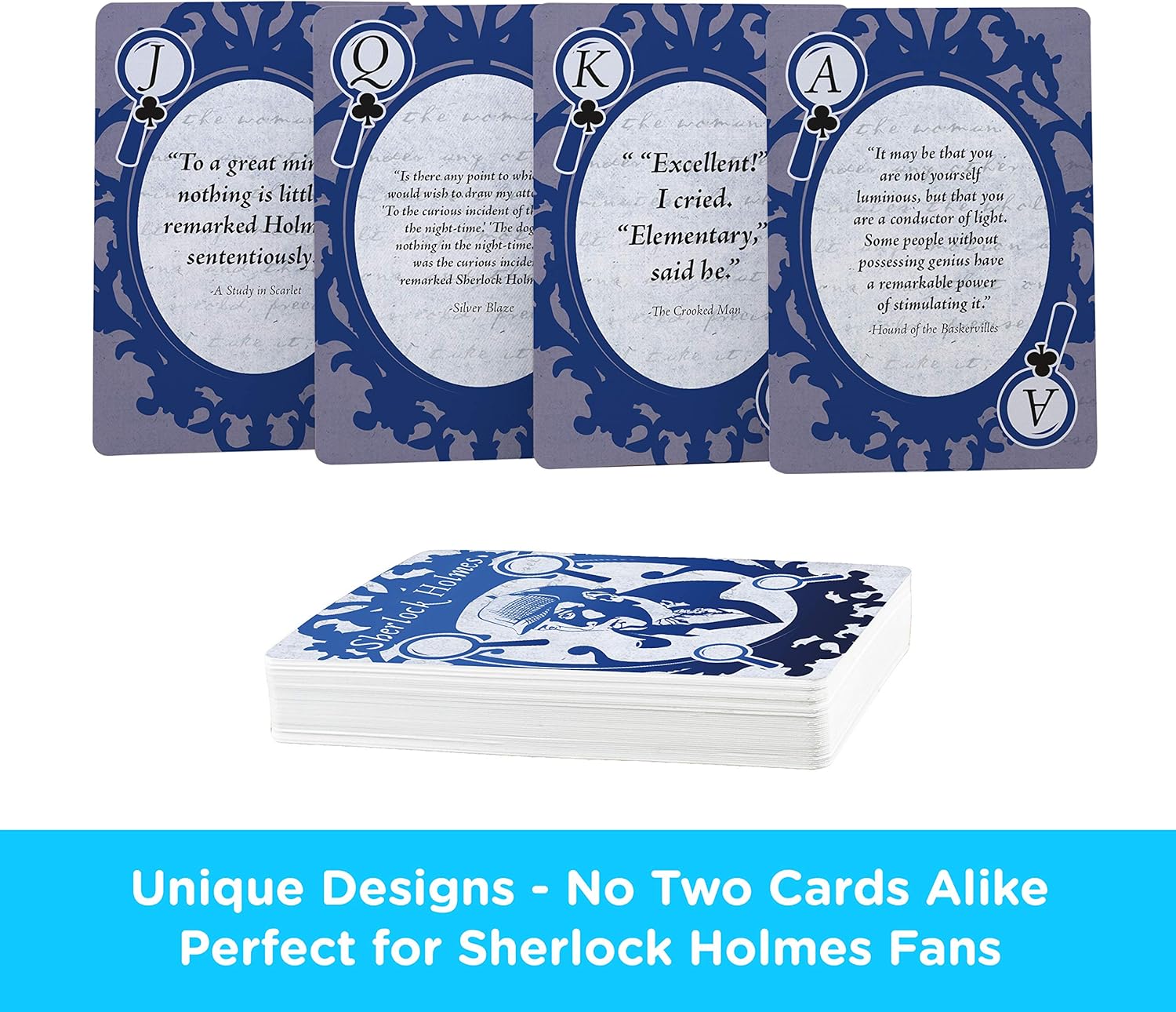 AQUARIUS Sherlock Holmes Quotes Playing Cards