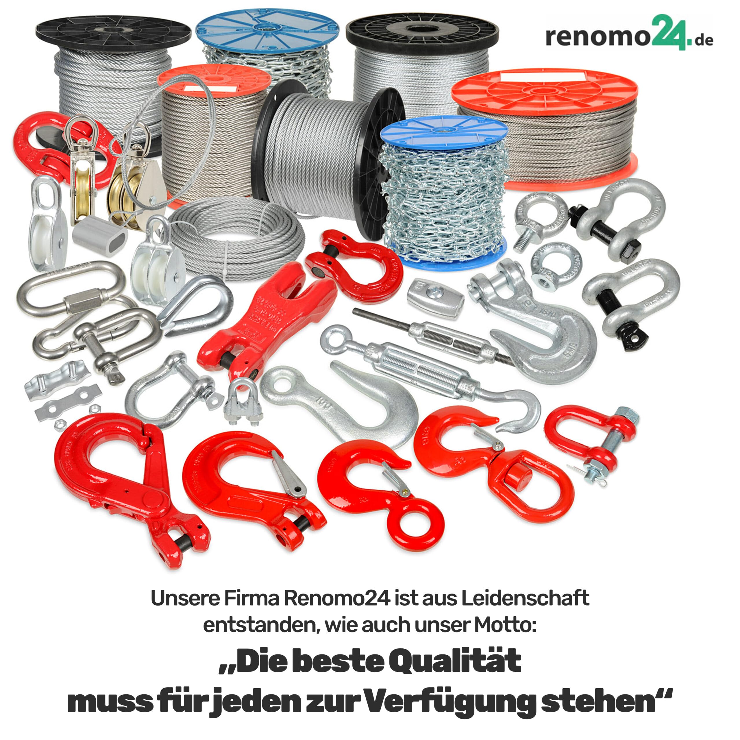 PVC Drahtseil 6mm Stahlseil 6x7 ummantelt verzinkt Seil Draht (100m / Rolle)