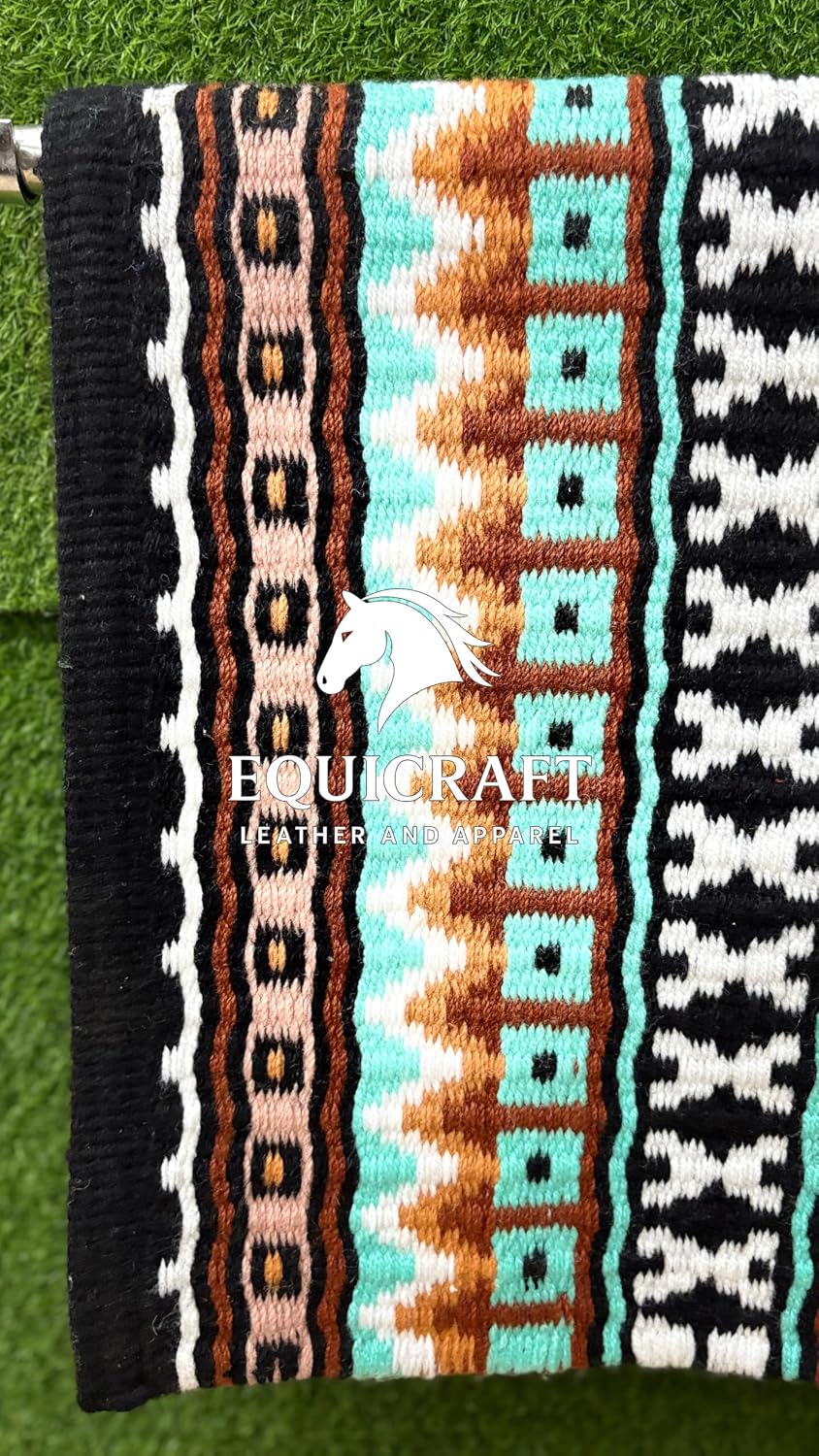 Handmade Western Show Saddle Blanket | Genuine New Zealand Wool Pad | Custom Equestrian Gear AM-228