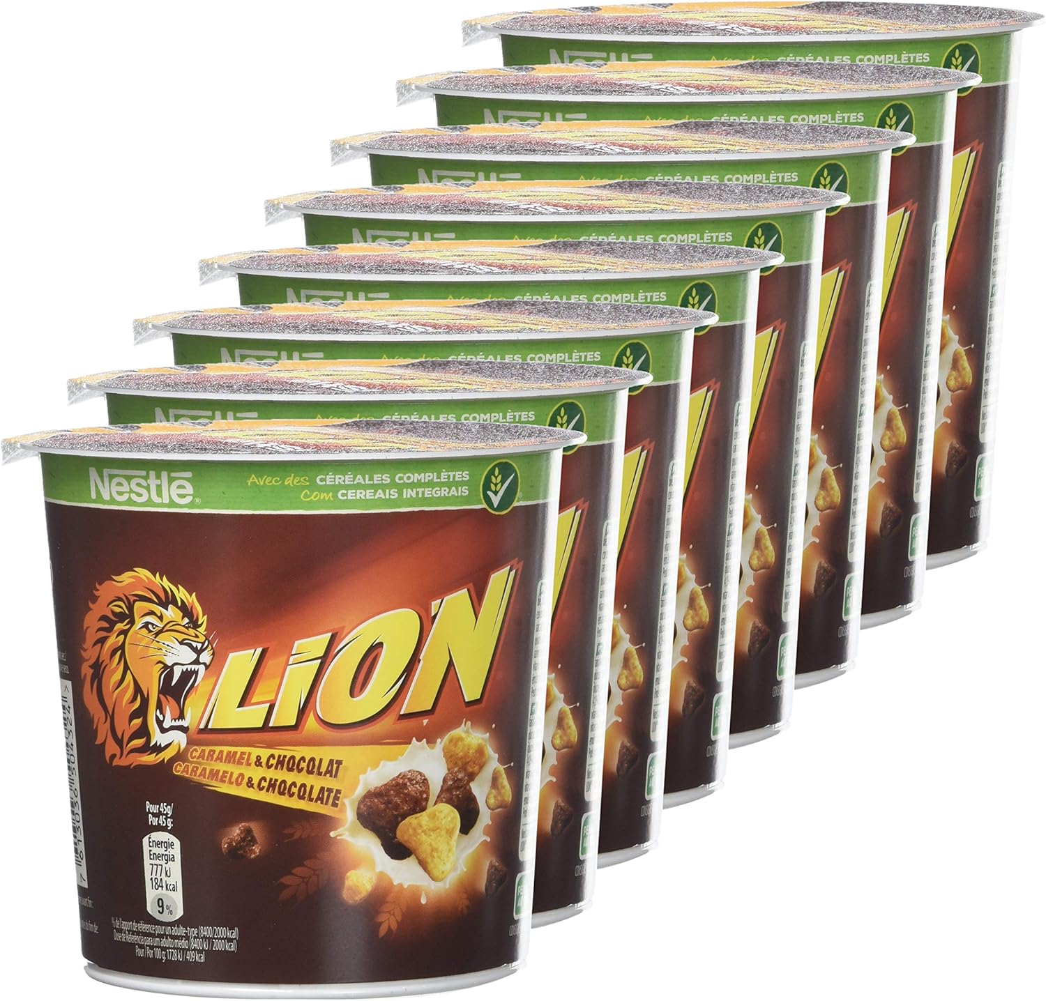 Nestle Lion Cereales Petit Dejeuner Cup De 45g Lot De 8 Amazon Fr Epicerie