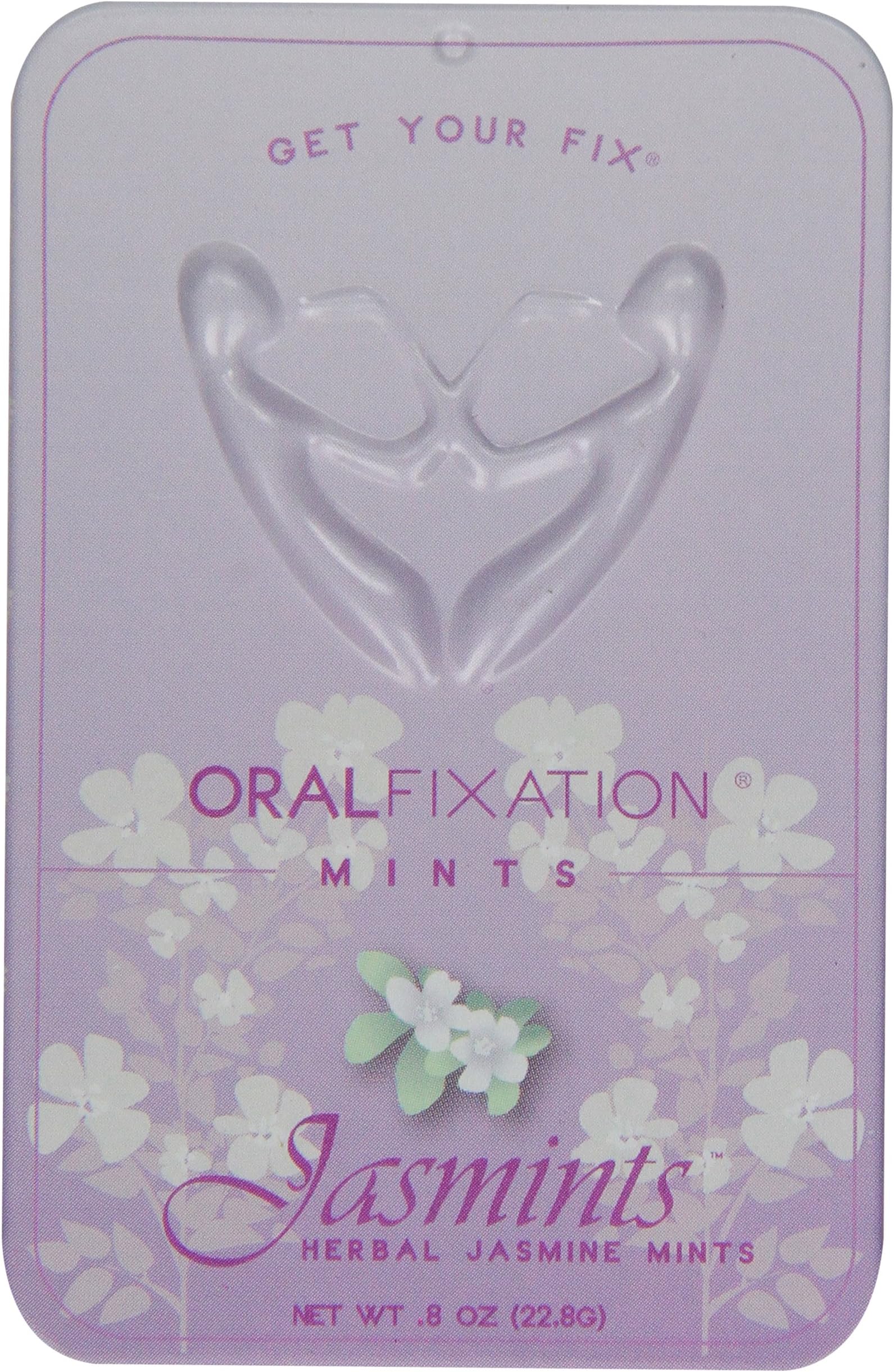 Oral Fixation Mints Jasmints, Herbal Jasmine, 0.8-Ounce Tins (Pack of 12)