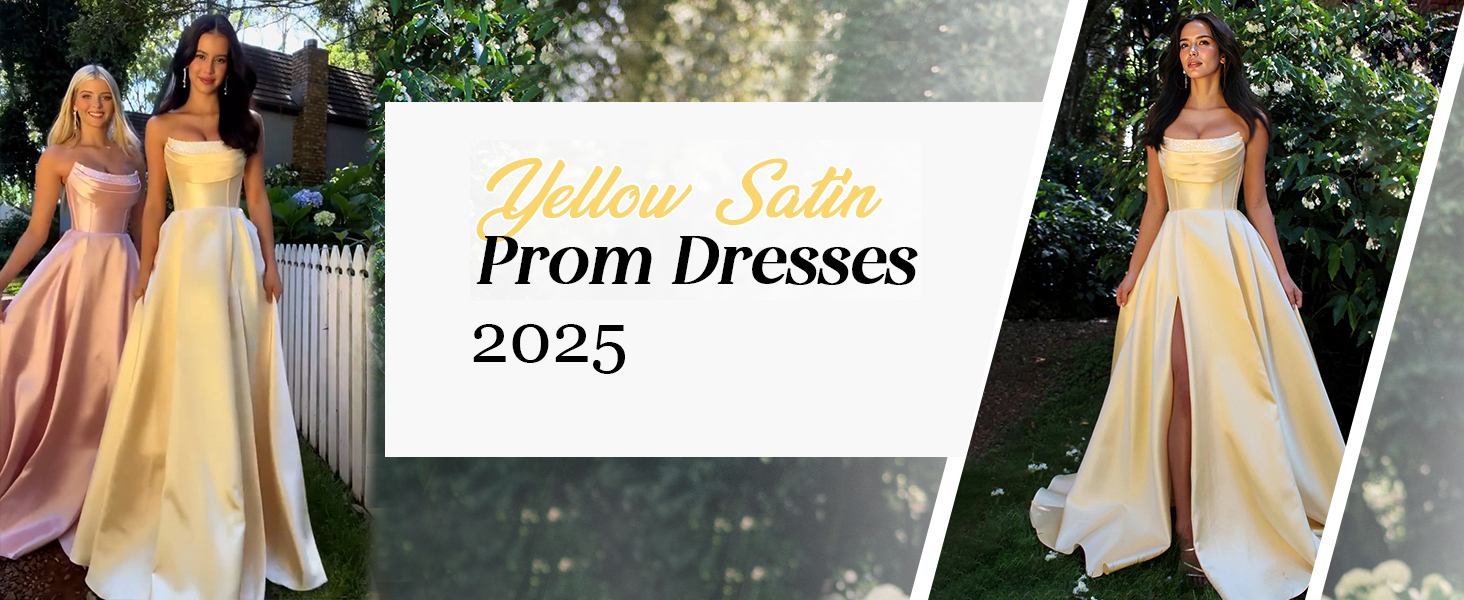2025 Cowl Neck Formal Gown Corset Prom Dresses 2025 Strapless Beaded Satin  A-Line Puffy Long Ball Gowns For Women With Satin Prom Dress