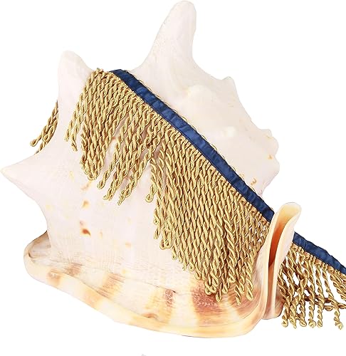 Miniatura 5 de BEL AVENIR Cortina con flecos de lingote con cinta azul de 5.3 yardas x 3 pulgadas, adornos de tela para costura, decoración de bricolaje para