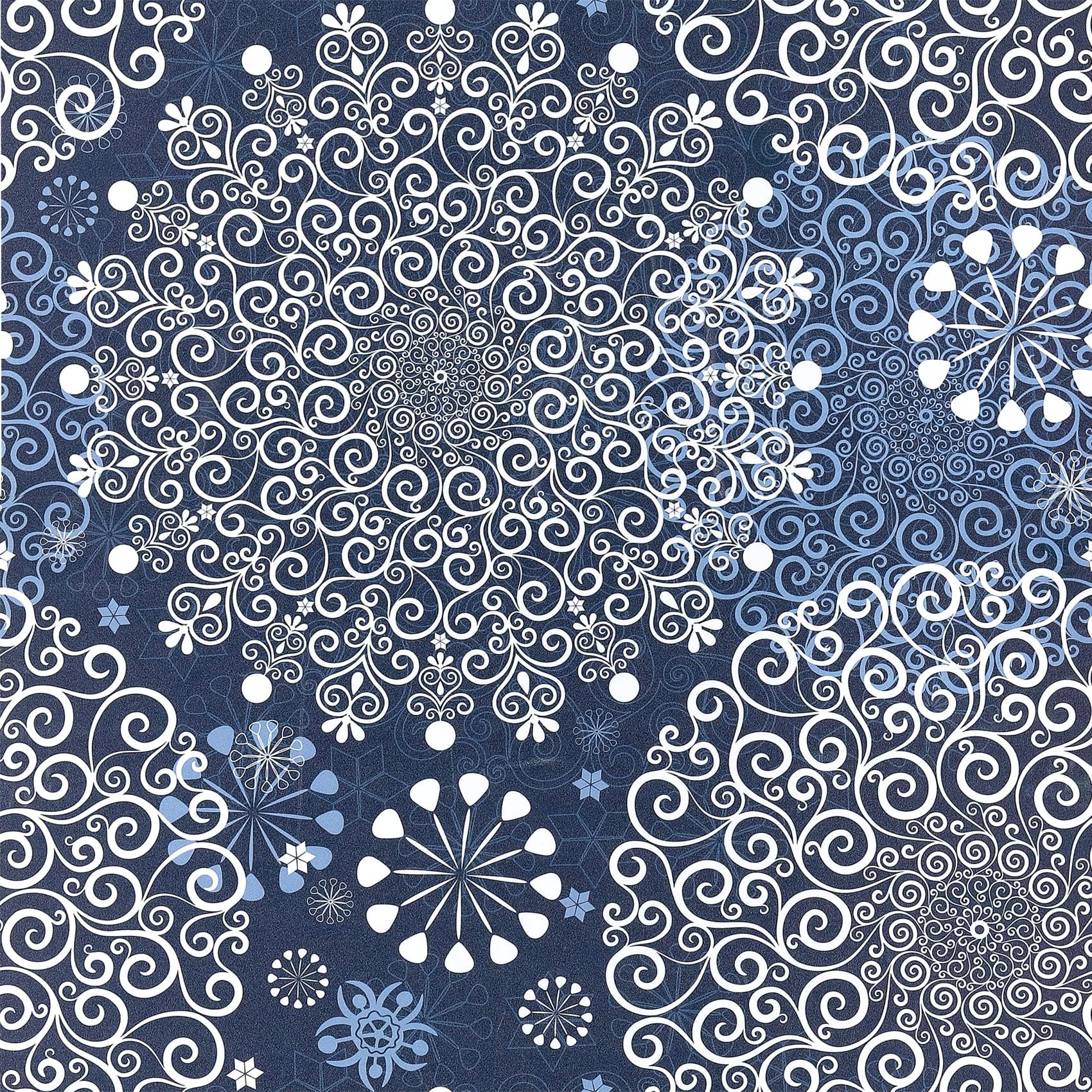 ReWallpaper Navy Blue Floral Peel and Stick Wallpaper