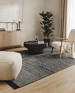 benuta Pure Wollteppich Rocco - Wolle - Rechteckig & im Style: Uni, Hygge & Cozy, Minimalistisch - Pflegeleicht für Wohnzimmer Schlafzimmer, Schwarz/Weiß, 300x400 cm
