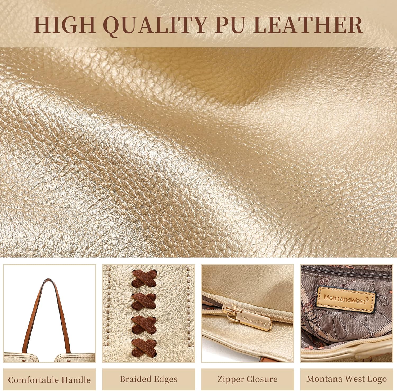 Montana West Tote Bag for Women Top Handle Satchel Purse - Image 4