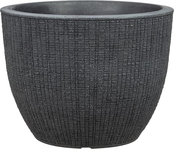 Scheurich Planter, Stony Black, 22