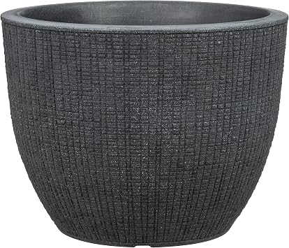 Scheurich Planter, Stony Black, 22