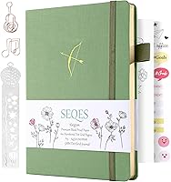 Vista 24 de A5 Bullet Dotted Journal Notebook 160gsm Thick Bleedproof Paper, Lay Flat Binding, 160 Numbered Pages Hard Cover Dot Grid Notebook/Bullet