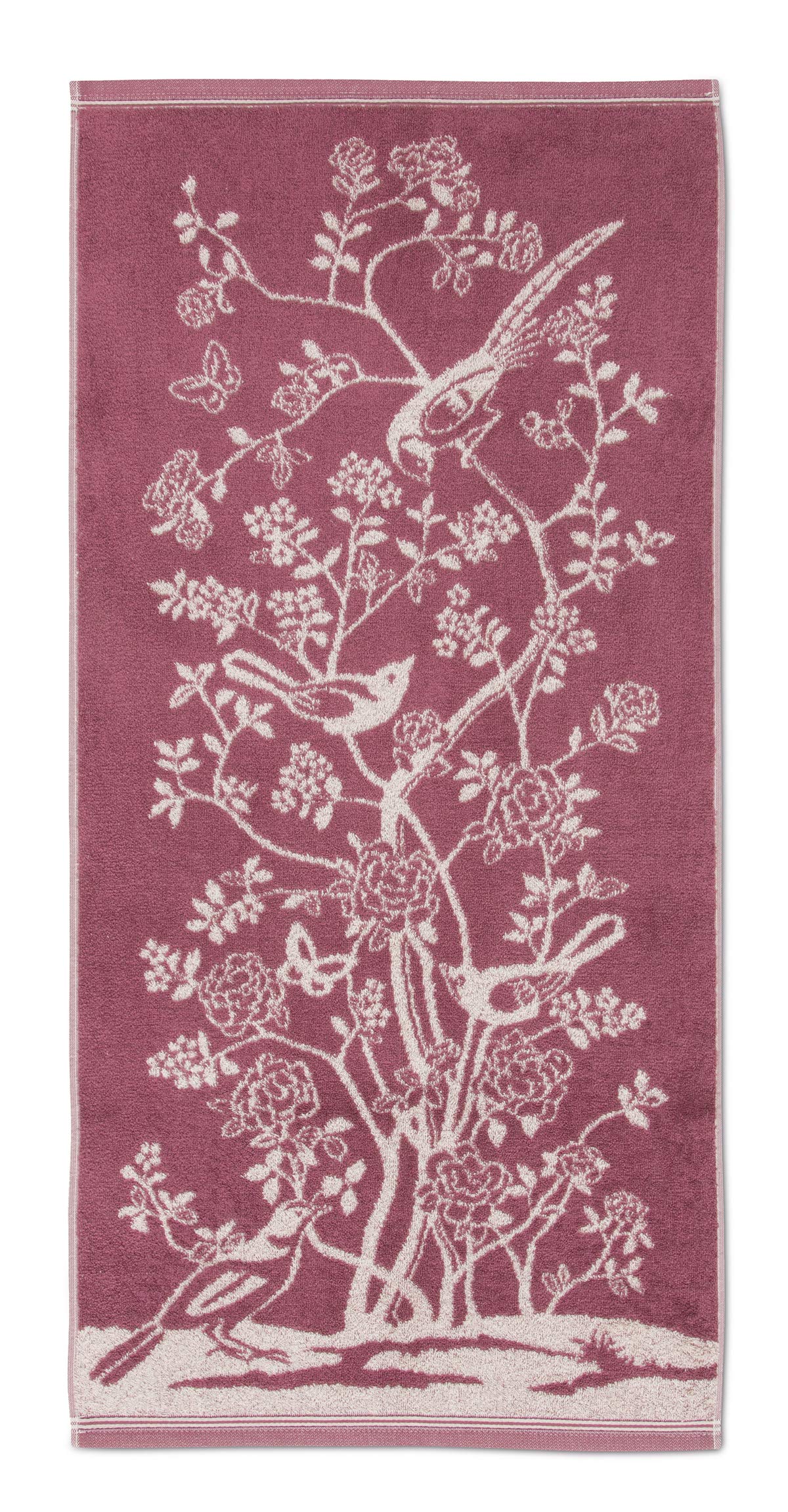 Möve Bohème Flowering branch shower towel 80 x 150 cm, Towel - Made in Germany, 85% cotton 15% linen, Mauve/Nature - Image 2