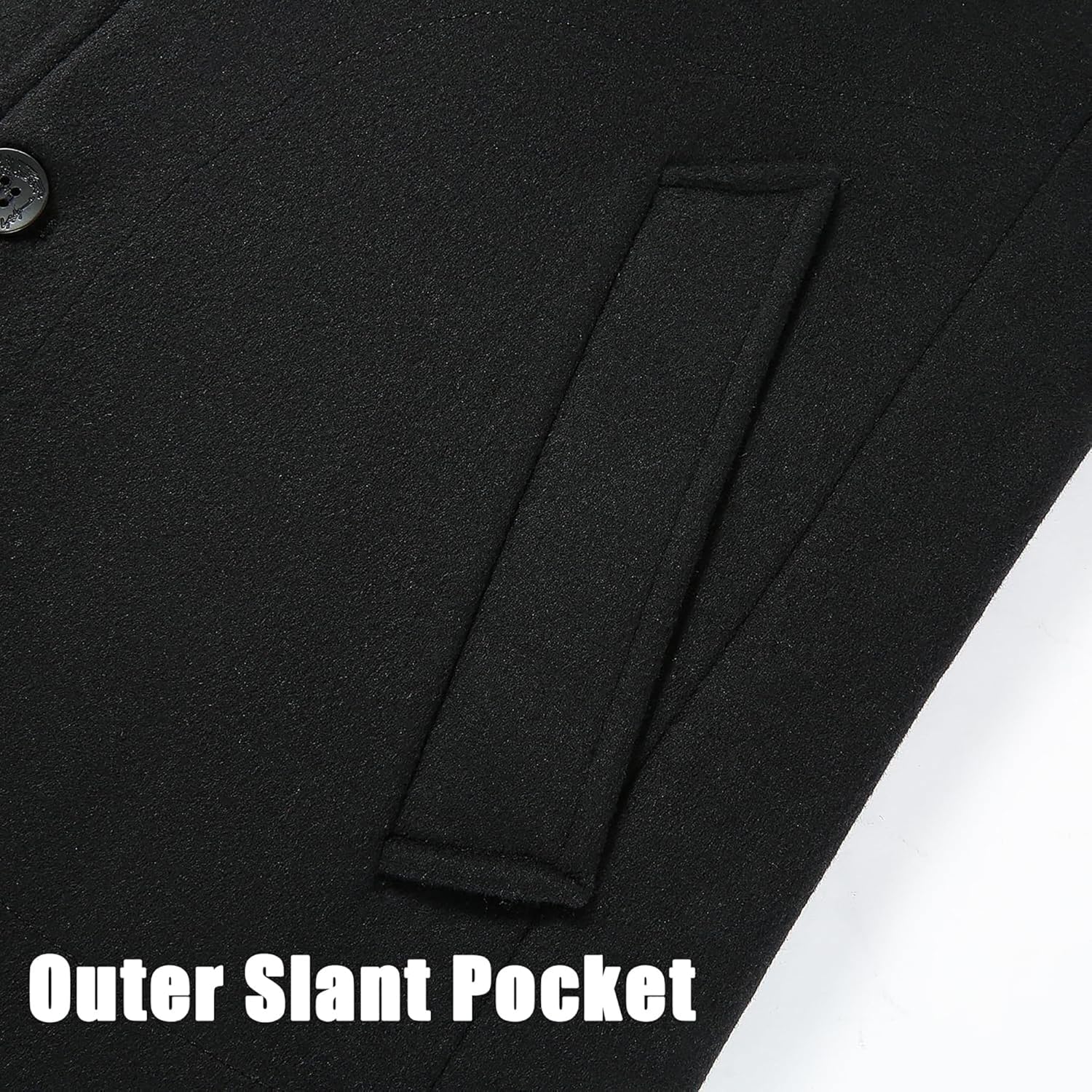 APTRO Men's Luxury Full Length Trench Coat Long Wool Overcoat Winter Windbreaker - Image 6