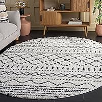 Vista 29 de SAFAVIEH Alfombra 9x12 - Colección Arizona Shag - Grande - Marfil y Beige, Diseño Marroquí Boho, No Desprende Pelo y Fácil de Limpiar, Ideal