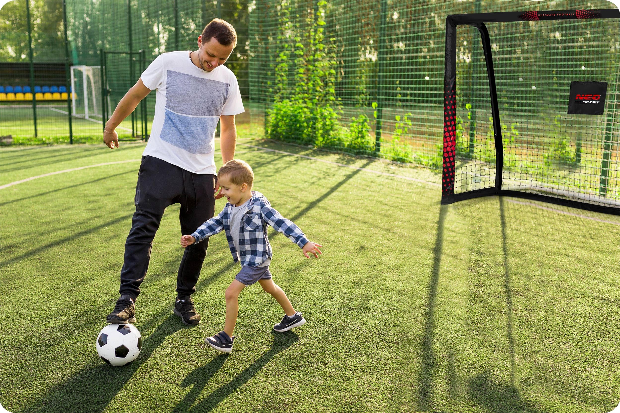 Neo-Sport Bramka Do Piłki Nożnej Dla Dzieci i Dorosłych Z Pokrowcem Na Stelaż 180 x 120 x 60 cm