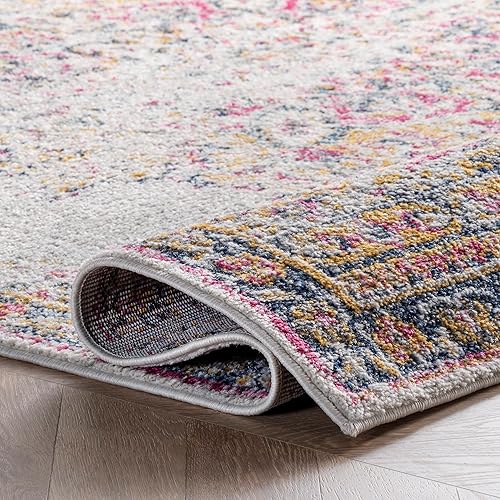 Miniatura 6 de nuLOOM Suri - Alfombra con textura de enrejado de diamante, área con celosía., Tela, 12,7 x 12,7 cm.