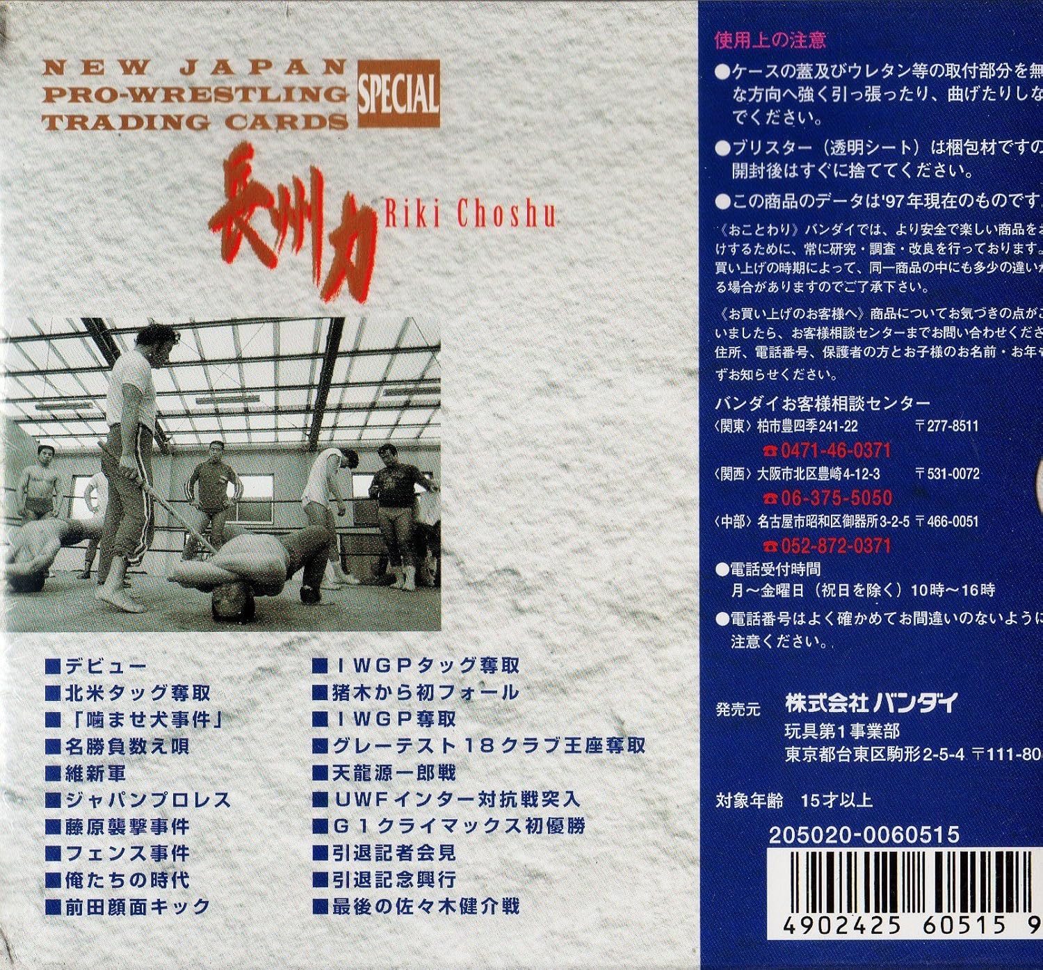 Bandai × New Japan Pro Wrestling Revolution Warrior Riki Choshu Trading Card Special