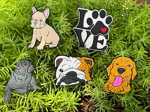 Miniatura 5 de Dog Charms for Bogg Bags, Simply Southern Totes, and Similar Styles. Black lab, Golden, Frenchie, Bulldog, Love Paw Print Accessory charms