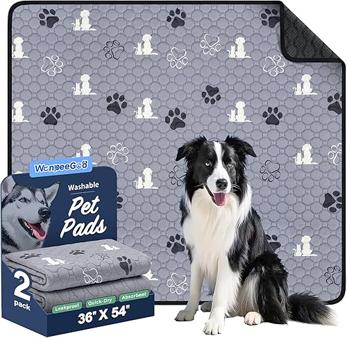 Miniatura 8 de Almohadillas lavables para orina para perros, paquete de 4 almohadillas absorbentes reutilizables para entrenamiento de perros y cachorros,