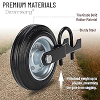 Vista 6 de Rueda de puerta de granja resistente de 6 pulgadas, negro, paquete de 1