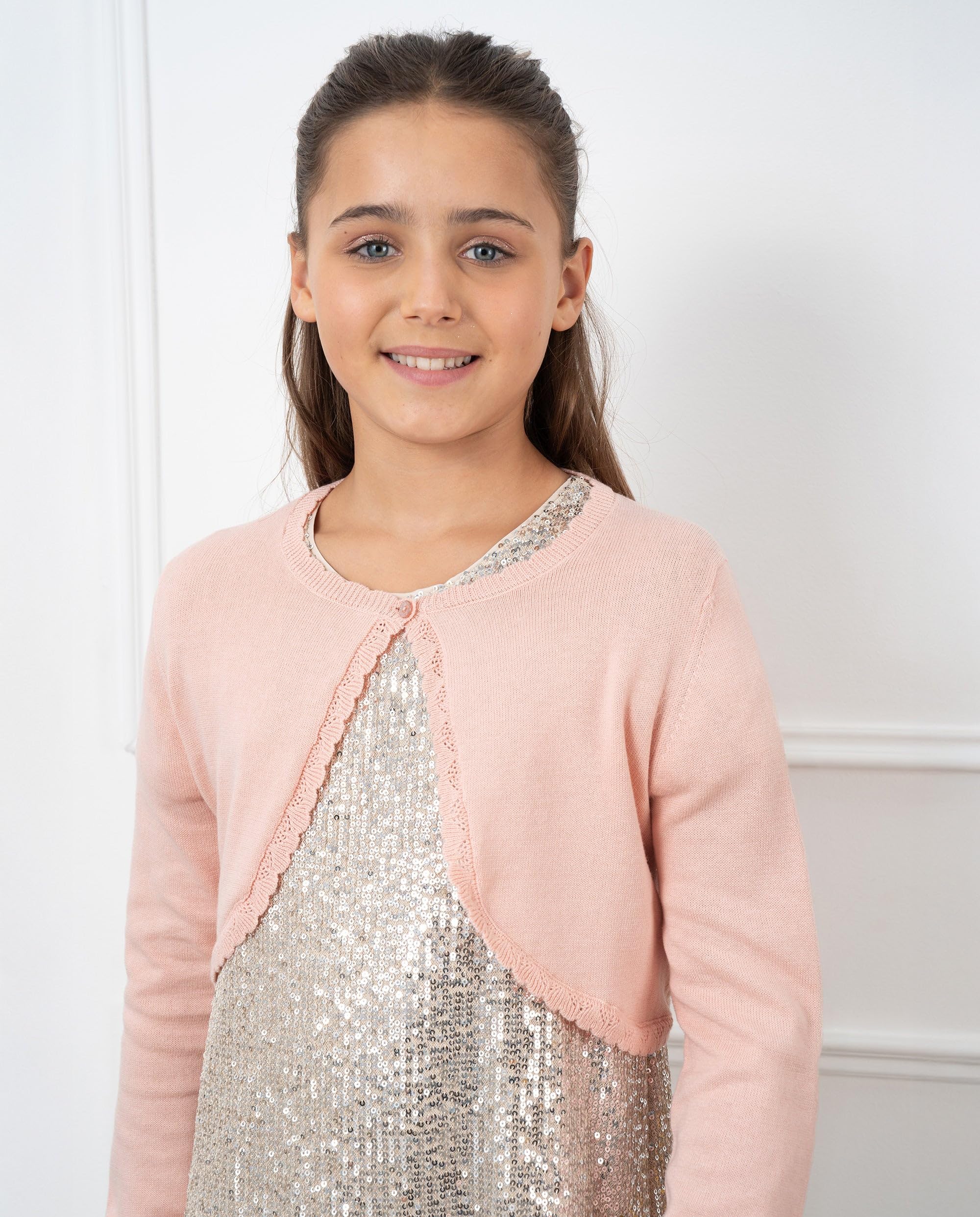 BlackButterfly Boléro tricoté à Manches Longues pour Fille Enfant