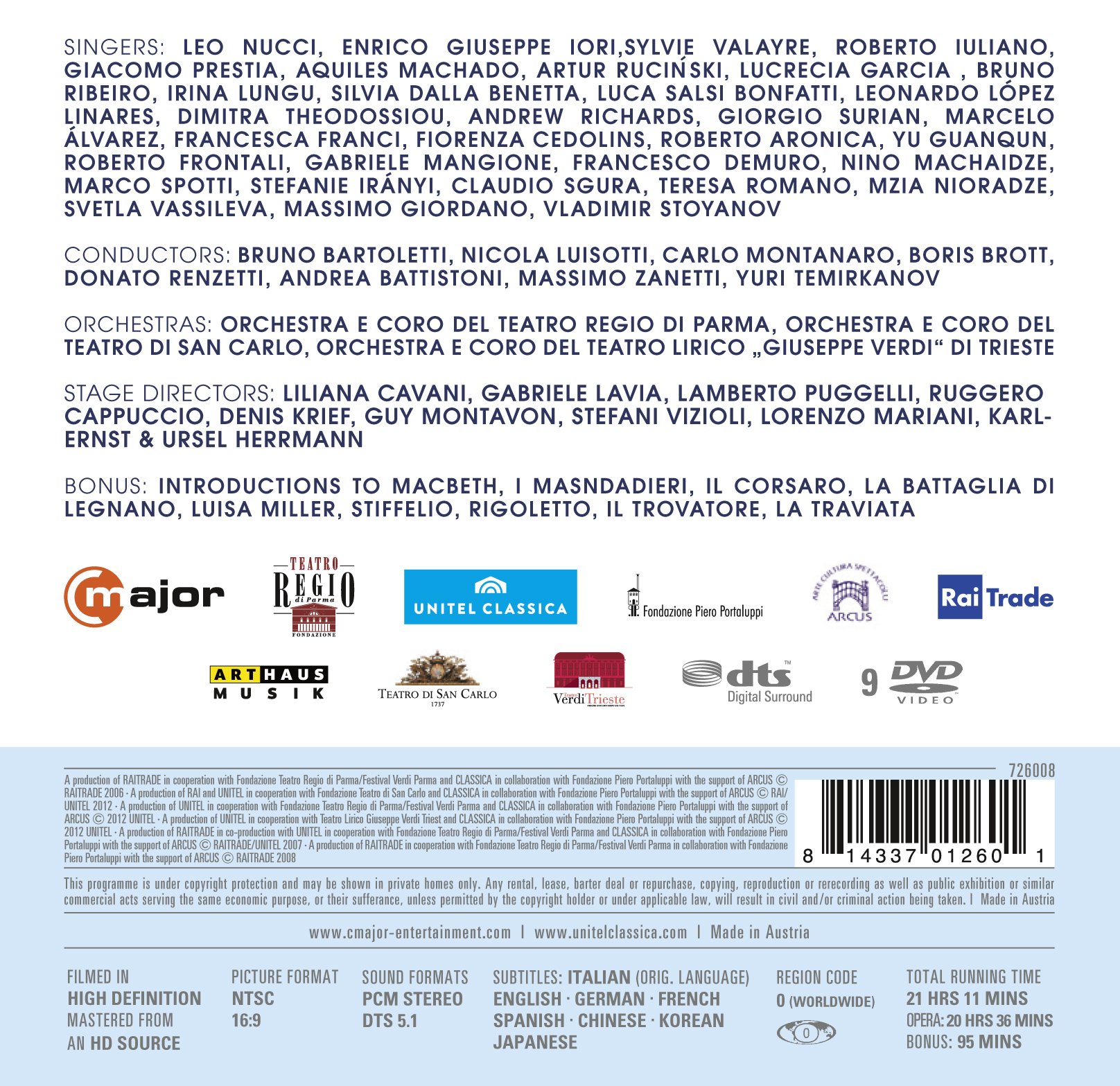 Verdi : Intégrale des opéras, vol. 2. Bartoletti, Luisotti, Montanaro, Renzetti, Zanetti.