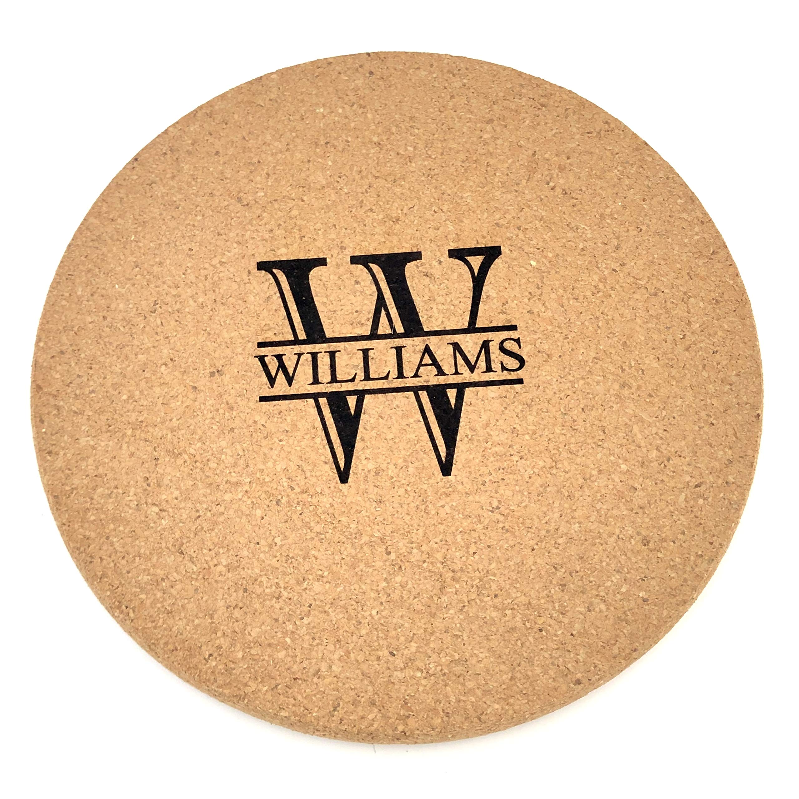 Personalized Cork Trivet (Split Monogram)
