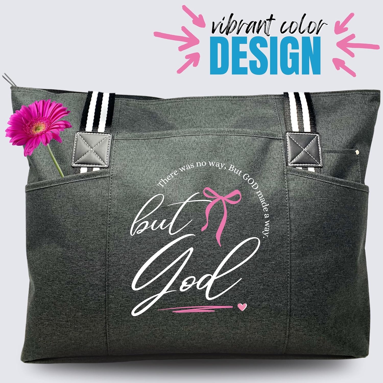 Brooke & Jess Designs Church Bags for Women - Bible Tote Bags for Women, Large Tote Bag for Womens with Zipper image 4