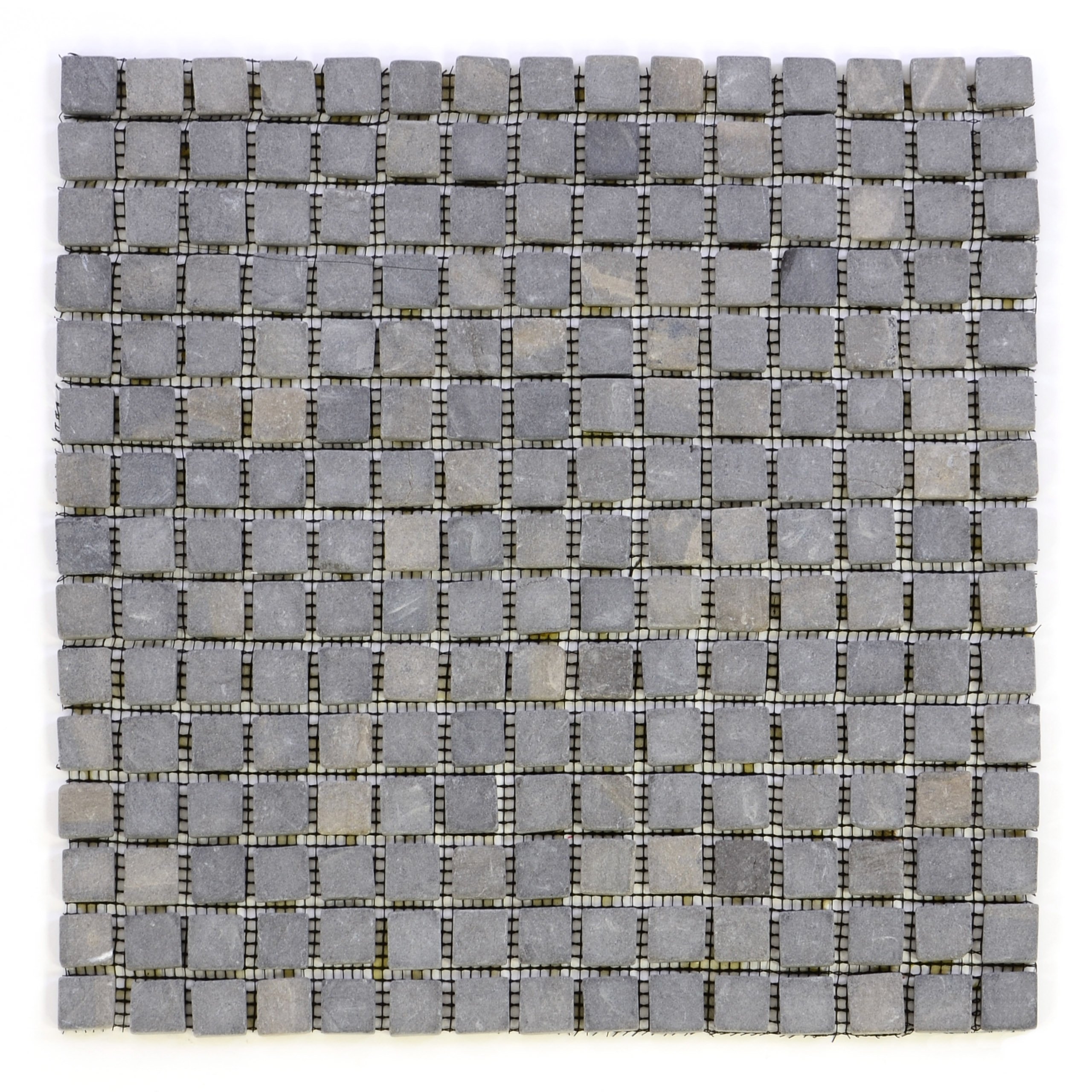 DIVERO 11 Fliesenmatten Naturstein Mosaikfliesen aus Marmor für Wand und Boden anthrazit grau á 30 x 30 cm