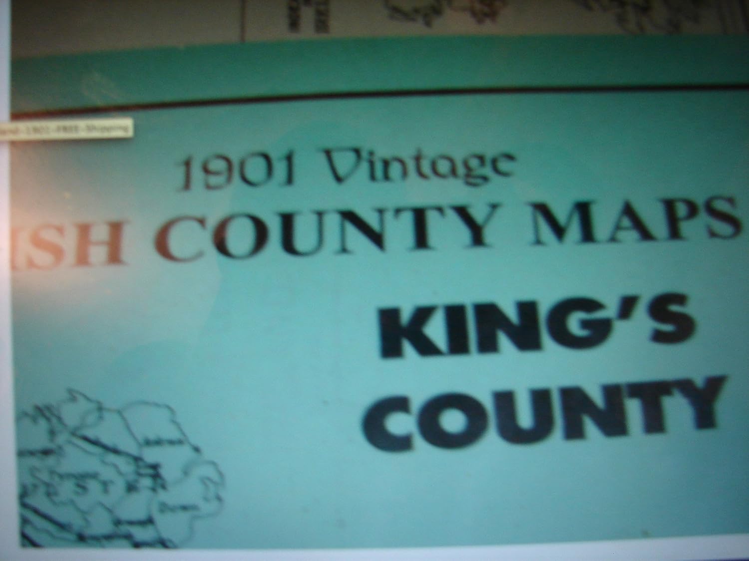 1901 Irish County Maps Kings 19x25 Outdoor Recreation