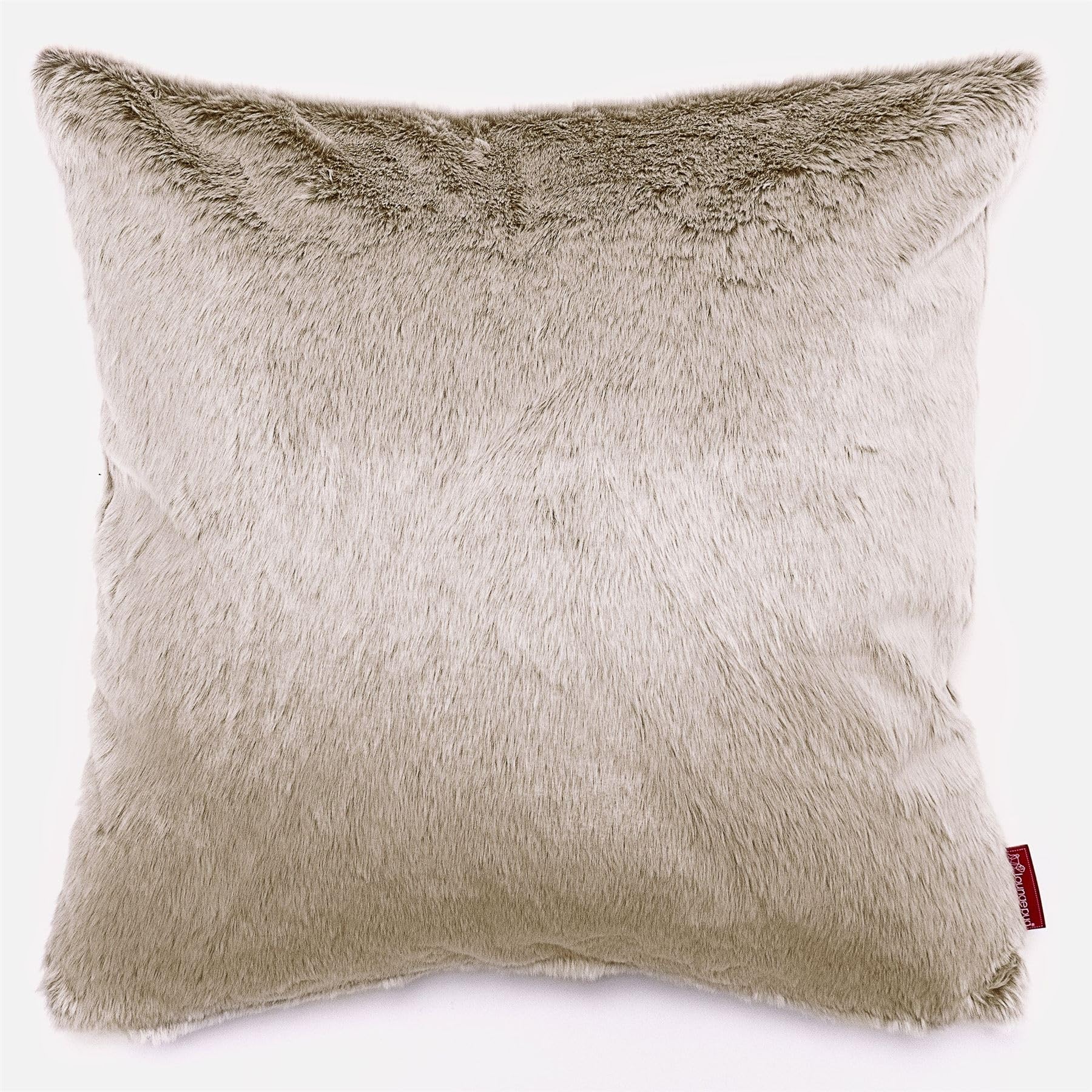 Lounge Pug Faux Rabbit Fur Scatter Cushion Golden Brown 70 x 70 cm Decorative Pillow for Sofa