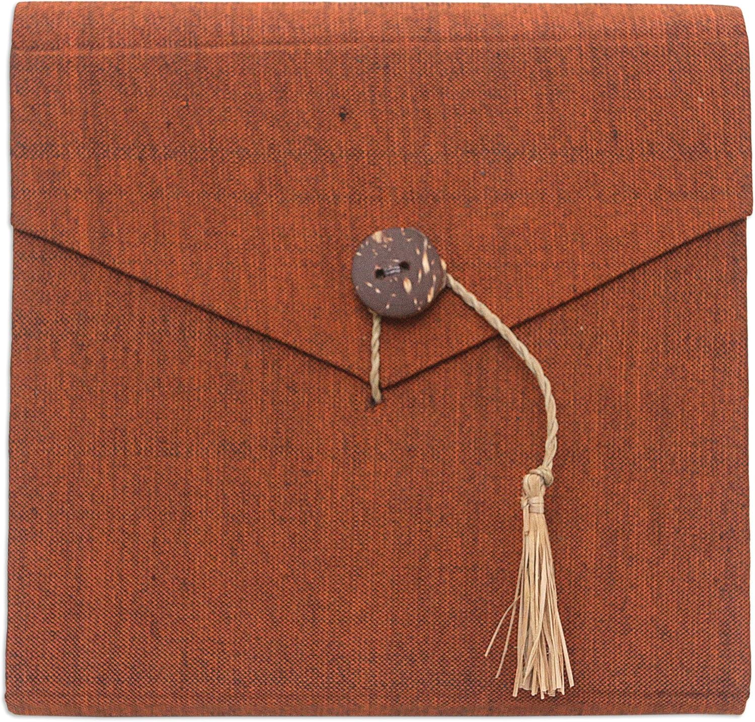 NOVICA Brown Coconut Shell Natural Fiber Eco-Friendly Journals from Indonesia 'Brown Voyage'
