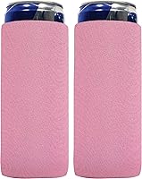 Vista 15 de QualityPerfection Fundas delgadas para enfriar latas, cerveza/energía (paquete de 6) para bebidas en blanco, 12 onzas, alta calidad, 0.157 in